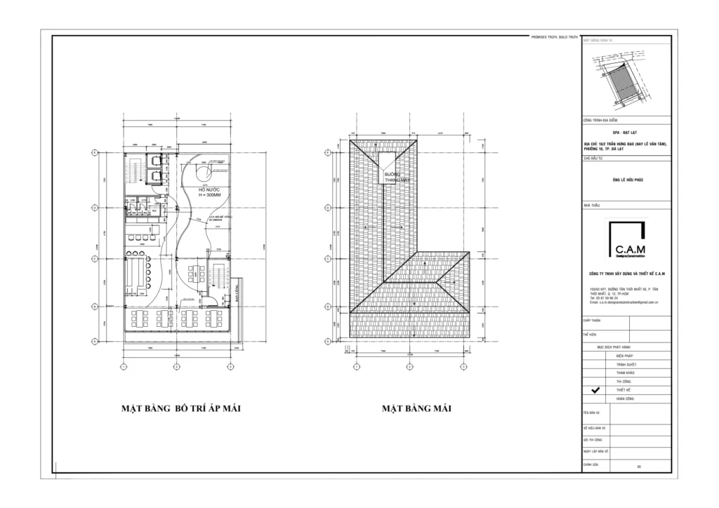 Thi công Spa Đà Lạt 1750m² – Không gian Spa 1 trệt 4 lầu