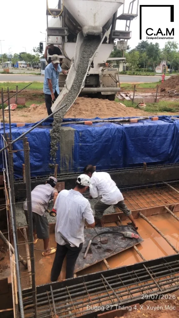 Thi công nhà phố 5x10m tại Hồ Tràm TP.HCM