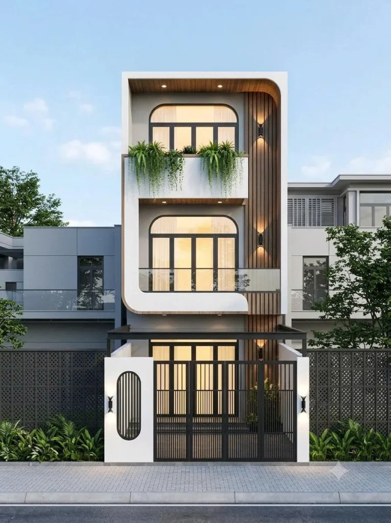 Thiết kế nhà phố Hồ Tràm TPHCM có diện tích 5x10m với 3 phòng ngủ, 2 WC