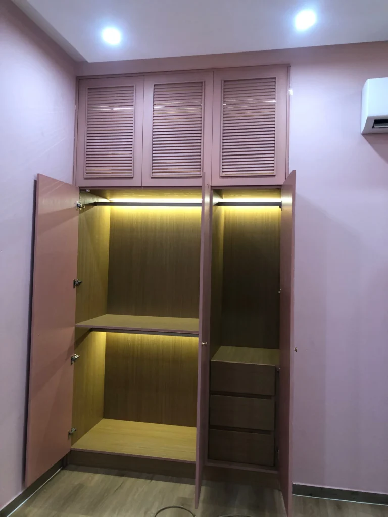 Thi công nội thất Quận 7 TP.HCM – Tủ bếp và tủ quần áo hiện đại
