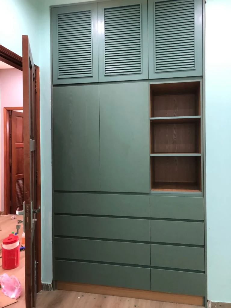 Thi công nội thất Quận 7 TP.HCM – Tủ bếp và tủ quần áo hiện đại
